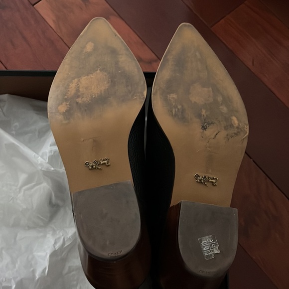 COACH *like new* pointed leather booties - Picture 4 of 5